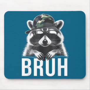 Mousepad Gurião de Guaxinim Camuflado Bruh Juventude Adoles