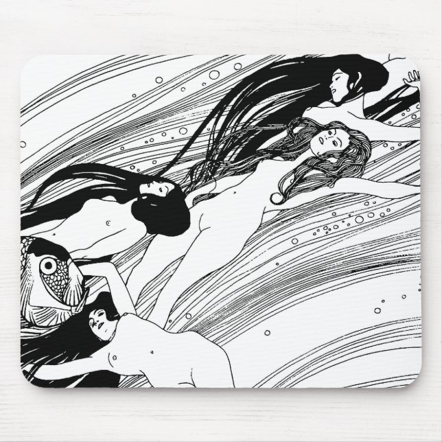 Mousepad Gustav Klimt - Arte Japonesa Surreal no Sangue de  (Frente)