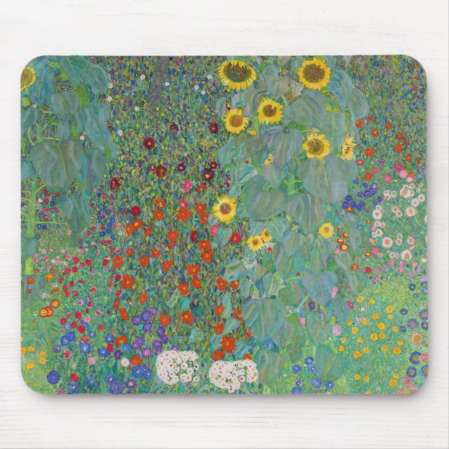 Mousepad Gustav Klimt - Jardim do País com Girassóis (Frente)