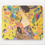 Mousepad Gustav Klimt Lady with Fan vintage art nouveau<br><div class="desc">Gustav Klimt Lady with Fan vintage art nouveau</div>