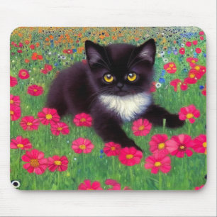 Mousepad Gustav Klimt Tuxedo Cat