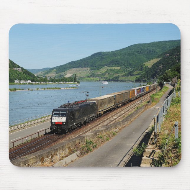 Mousepad Güterzug bei Assmanshausen am Rhein (Frente)