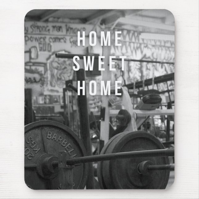 Mousepad Gym - Home Sweet Home - Barbell - Workout (Frente)