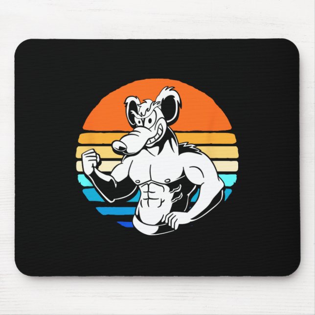 Mousepad Gym Lover Retro Gym Rat (Frente)