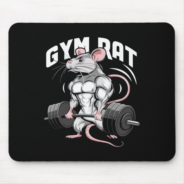 Mousepad Gym Rat Funny Bodybuilding Workout Malhação Gym We (Frente)