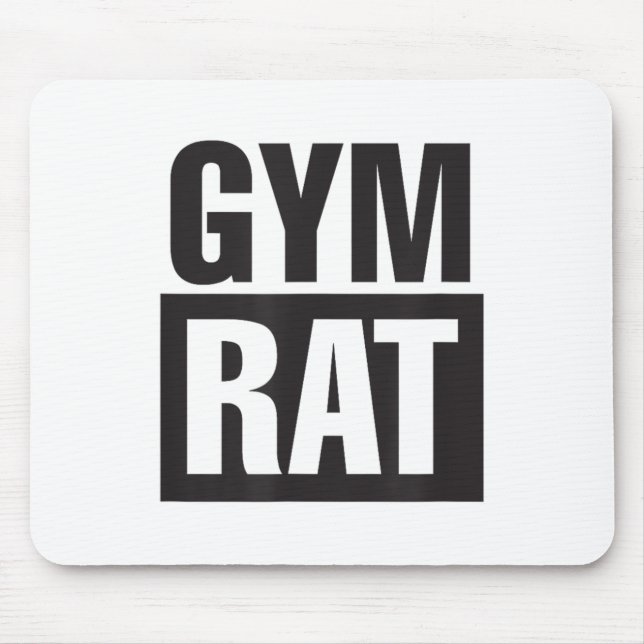 Mousepad Gym Rat - Workout - Hustle - Fitness - Motivation  (Frente)