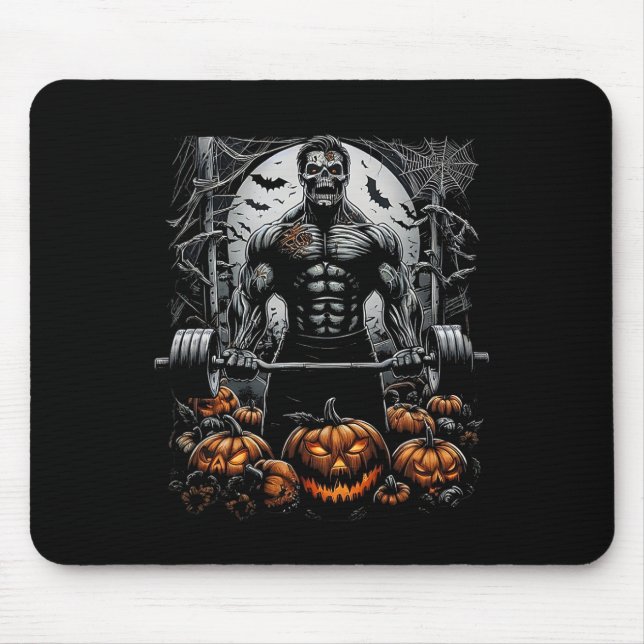 Mousepad Gym Skeleton - Malhação divertida-halloween Workou (Frente)
