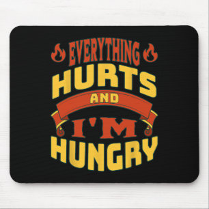 Mousepad Gym Workout Tudo Magoa Estou com fome Levantando F