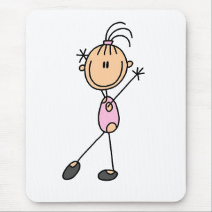 Mousepad Gymnast da menina no rosa