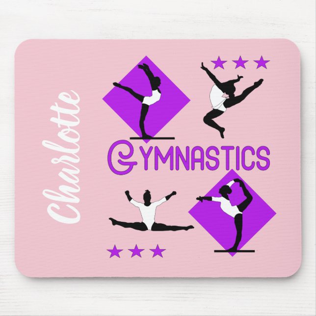 Mousepad Gymnast Figures Gymnastics de garotas bonitas pers (Frente)