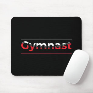 Mousepad Gymnast - Mínimalista Palavra de ginástica moderna