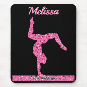 Mousepad Gymnastics Girl Sparkle Beam Rosa