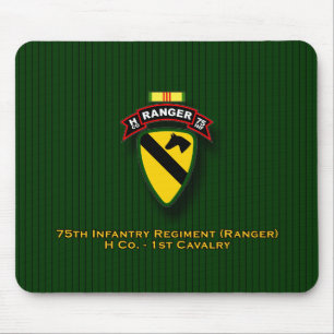 Mousepad H Co, 75th infantaria - guardas florestais - ø Ca