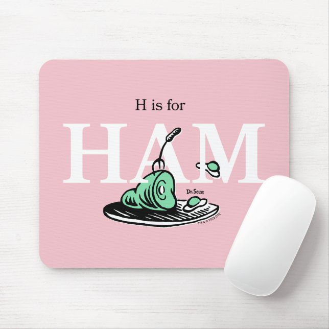 Mousepad "H é para HAM" | Design de Alfabeto (Com mouse)