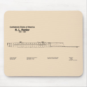 Mousepad H. L. Hunley - Planos de projeto de navio SD