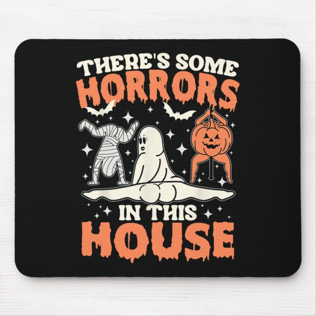Mousepad Há alguns horrores nesta Casa, Pumpkin Ghost H (Frente)