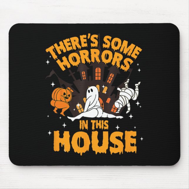 Mousepad Há alguns horrores nesta Casa, Pumpkin Ghost H (Frente)