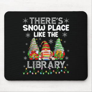 Mousepad Há um lugar de neve como a Biblioteca Chri