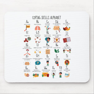 Mousepad Habilidades Conselheiro da Escola de Alfabeto Sch