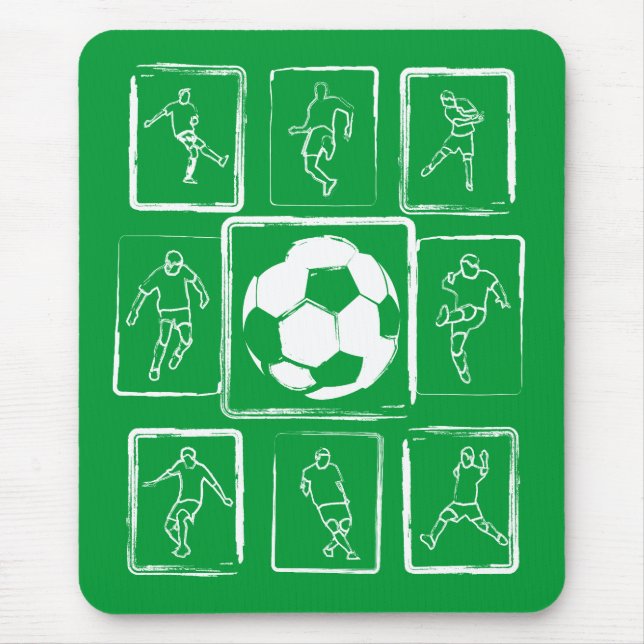 Mousepad Habilidades pintadas do futebol inspiradores (Frente)