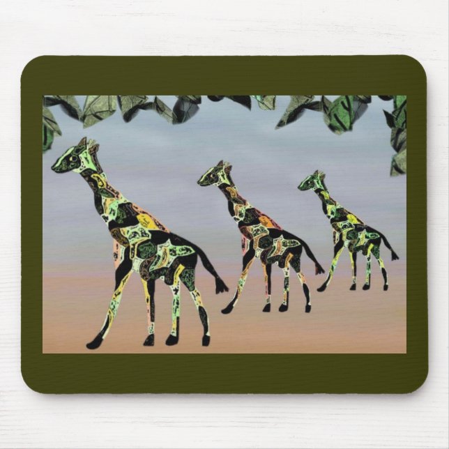 Mousepad Habitat da família dos girafas (Frente)