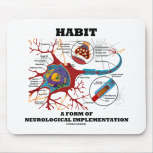 Mousepad Hábito um formulário do neurônio neurológico d