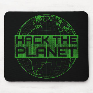Mousepad Hackear o Design de hacker do planeta do globo ver