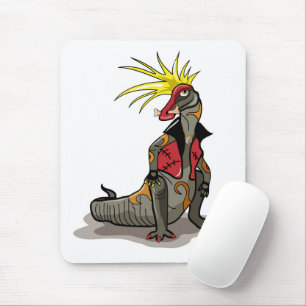 Mousepad Hadrosaurus Dinossaur Vestido Como Um Punk.