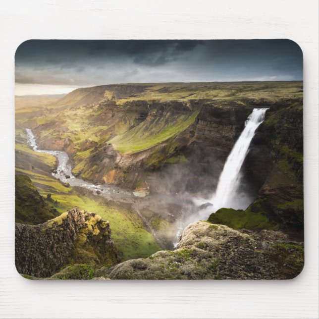 Mousepad Haifoss Waterfall | Verão na Islândia (Frente)