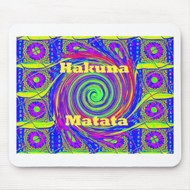 Mousepad Hakuna Matata - Design com Cores Vibrantes (Frente)