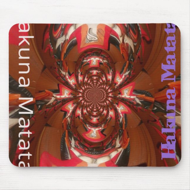 Mousepad Hakuna Matata Halloween Mask Kaleidoscope Abstrato (Frente)