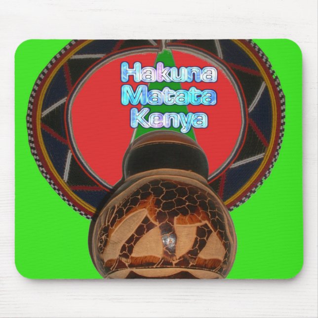 Mousepad Hakuna Matata Kenya Art Impressão (Frente)
