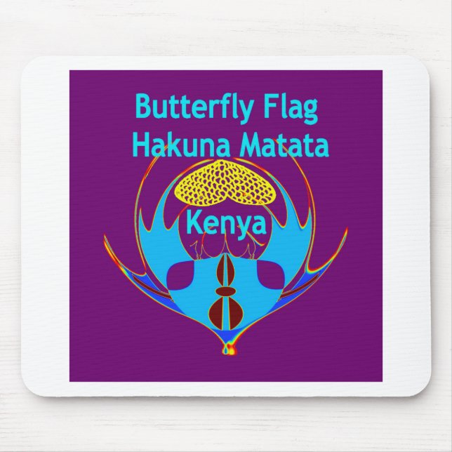 Mousepad Hakuna Matata Kenya - Butterfly Art Impressão/Grap (Frente)