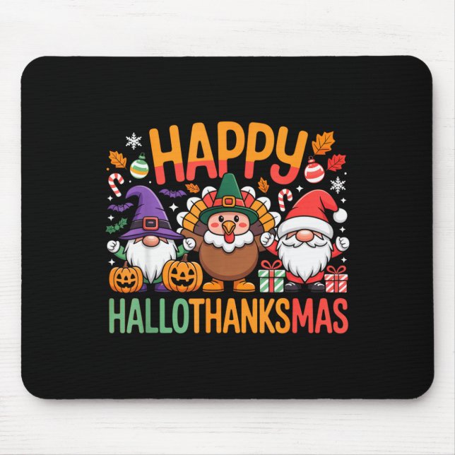 Mousepad Hallothanksmas Dental Istant Funny Tooth Christmas (Frente)