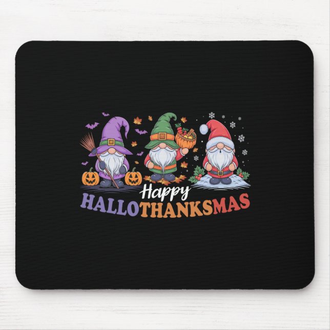 Mousepad Hallothanksmas para Gnomos Aluguel Ação de Graças  (Frente)