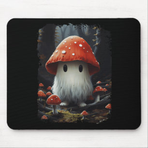 Mousepad Halloween Aestético Cottagecore Ghost Mushroom In