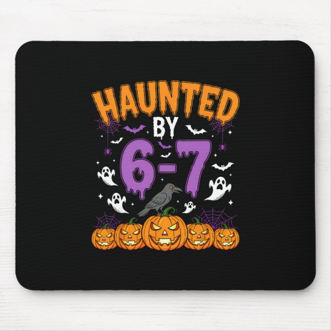 Mousepad Halloween Assombrado 67 Seis Sete Meme 1 (8)  (Frente)