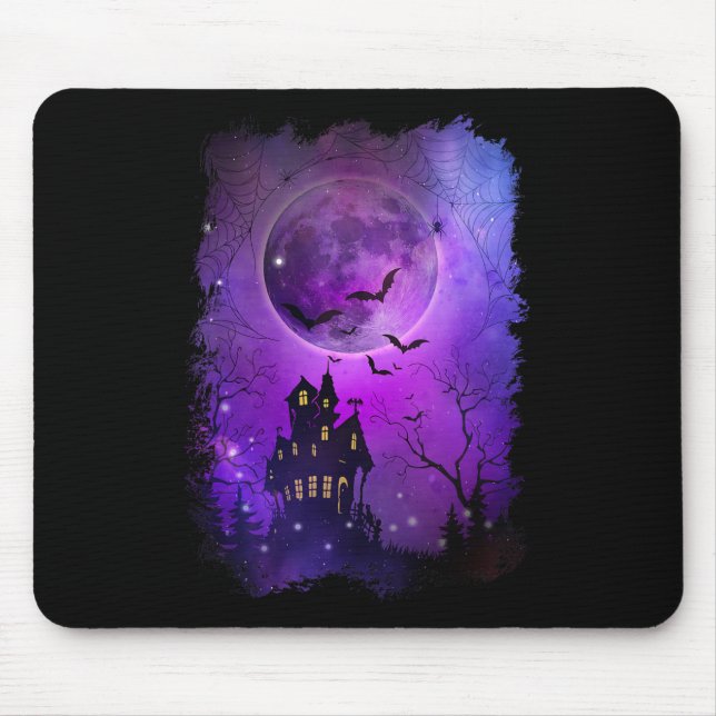 Mousepad Halloween Assombrado Ss E Lua Sanguínea S (Frente)