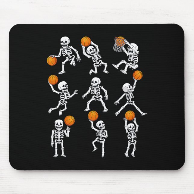 Mousepad Halloween Basball Skeletons Dunbble Boy (Frente)