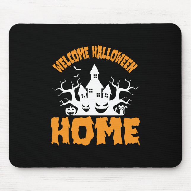 Mousepad Halloween Bem-Vindo Halloween Em Casa Aniversário (Frente)