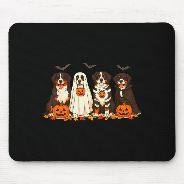Mousepad Halloween Bernese Mountain Dog Ghost Soky Bernese  (Frente)