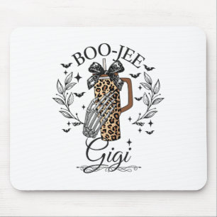Mousepad Halloween Boo Jee Gigi Mão Esqueleto Engraçado Spo