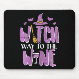 Mousepad Halloween Bruxa Caminho Para Festa Engraçada De Fe