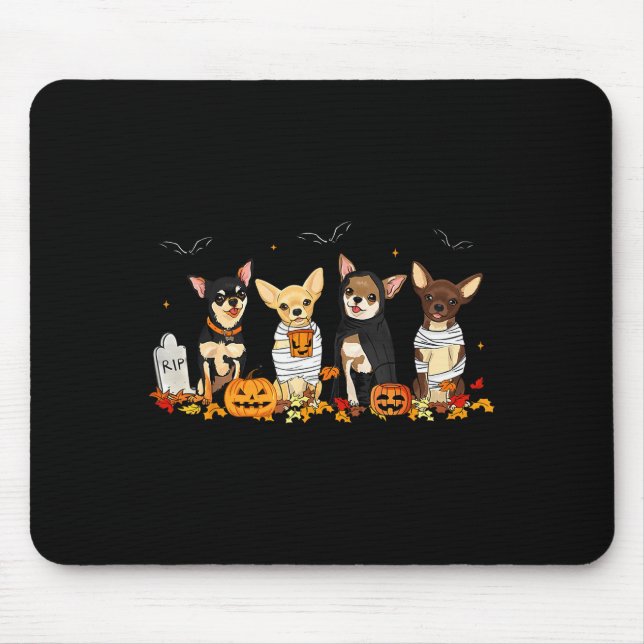 Mousepad Halloween Chihuahua Ghost Soky Chihuahua Lovers Do (Frente)