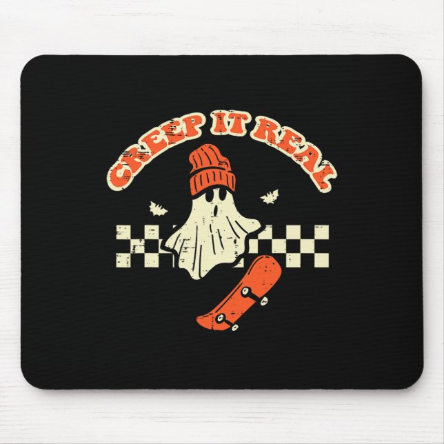 Mousepad Halloween Creep It Real Ghost Skater Costume Men B (Frente)