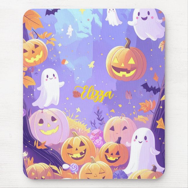 Mousepad Halloween Cute Personalizável (Frente)