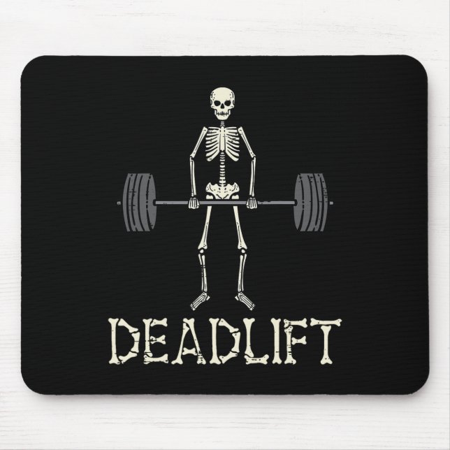 Mousepad Halloween Deadelevador Skeleton Gym Workout Figuru (Frente)