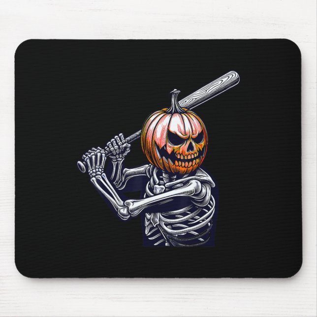 Mousepad Halloween do jogador de beisebol (Frente)