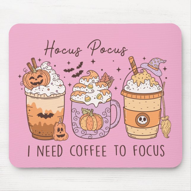 Mousepad Halloween e Café (Frente)