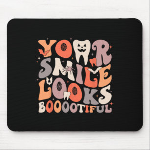 Mousepad Halloween Engraçado Dentista Fantasma Seu Sorriso